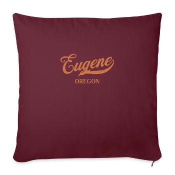 Rétro USA Oregon Vintage Eugene - Housse de coussin décorative 45 x 45 cm - bordeaux - Devant