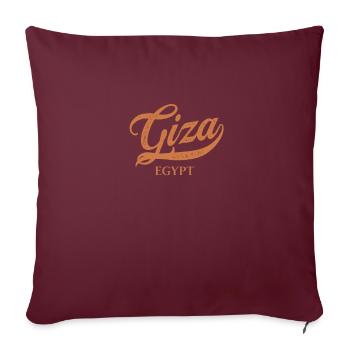 Retro Egypt City - Gizeh Vintage - Housse de coussin décorative 45 x 45 cm - bordeaux - Devant
