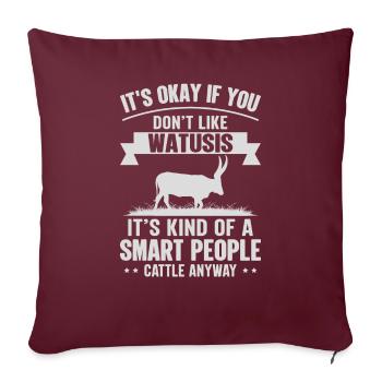 Personnes intelligentes - Cow Watusis - Housse de coussin décorative 45 x 45 cm - bordeaux - Devant