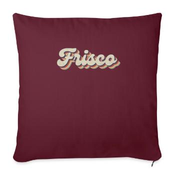 Nostalgisch 70er USA Stadt - Vintage Frisco - Sofakissenbezug 45 x 45 cm - Burgunderrot - Vorne