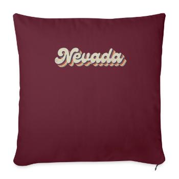 Vintage Hippie 70er USA Staat - Retro Nevada - Sofakissenbezug 45 x 45 cm - Burgunderrot - Vorne