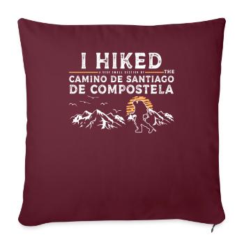 Randonnée - Camino De Santiago de Compostela - Housse de coussin décorative 45 x 45 cm - bordeaux - Devant