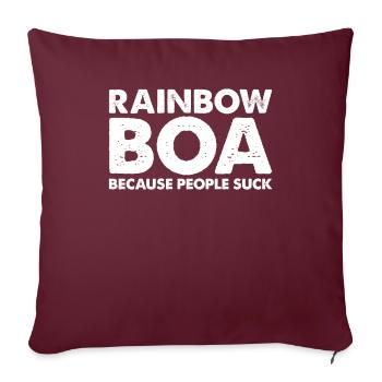 Leute Saugen Regenbogen-Boa-Schlange - Sofakissenbezug 45 x 45 cm - Burgunderrot - Vorne
