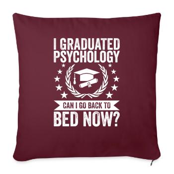 Je suis diplômé en psychologie - Housse de coussin décorative 45 x 45 cm - bordeaux - Devant