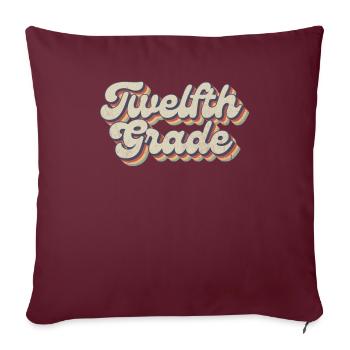 Boho Rainbow - Enseignant de la douzième année - Housse de coussin décorative 45 x 45 cm - bordeaux - Devant