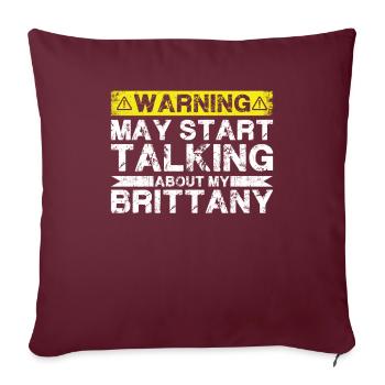 En parlant de Bretagne - Housse de coussin décorative 45 x 45 cm - bordeaux - Devant