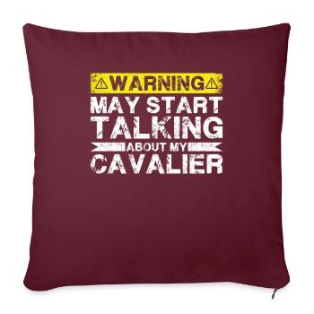 En parlant de cavaliers - Housse de coussin décorative 45 x 45 cm - bordeaux - Devant