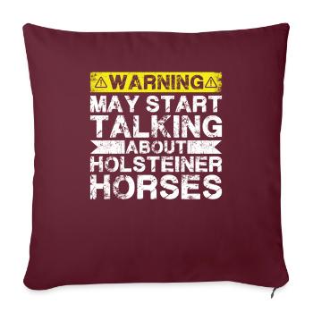 En parlant de cheval Holstein - Housse de coussin décorative 45 x 45 cm - bordeaux - Devant