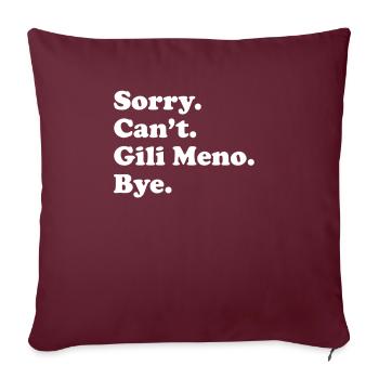 Désolé ne peut pas Bye - Gili Meno - Housse de coussin décorative 45 x 45 cm - bordeaux - Devant