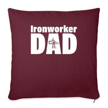 Job - Père monteur de charpentes métalliques - Housse de coussin décorative 45 x 45 cm - bordeaux - Devant