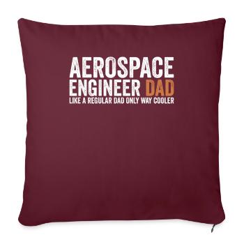 Père - ingénieur aérospatial - Housse de coussin décorative 45 x 45 cm - bordeaux - Devant