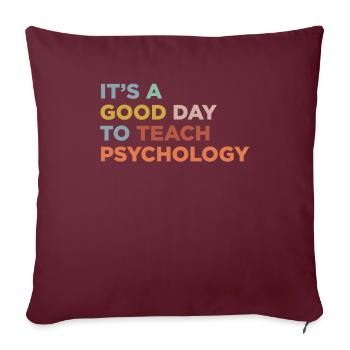 Enseigner aux professeurs de psychologie - Housse de coussin décorative 45 x 45 cm - bordeaux - Devant