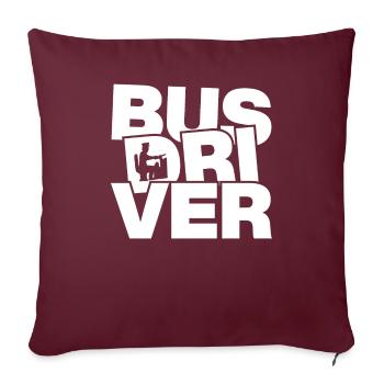 Profession Travail - Chauffeur de bus - Housse de coussin décorative 45 x 45 cm - bordeaux - Devant