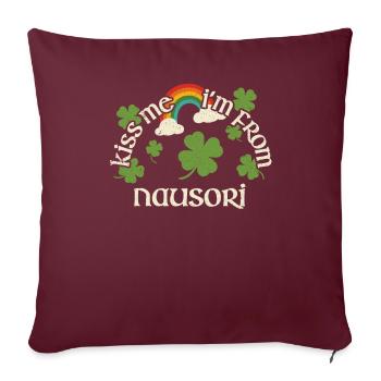 Embrasse-moi - Fête de la Saint-Patrick Nausori - Housse de coussin décorative 45 x 45 cm - bordeaux - Devant