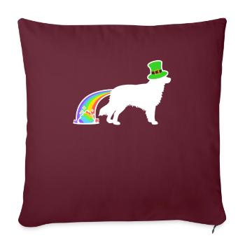 Chien de Saint-Patrick - Berger australien - Housse de coussin décorative 45 x 45 cm - bordeaux - Devant