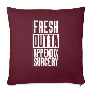 Frische Outta -Operation - Anhang - Sofakissenbezug 45 x 45 cm - Burgunderrot - Vorne