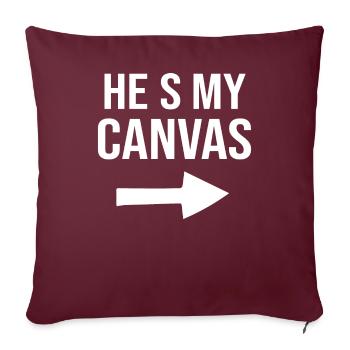 My Canvas My Color - Couple assorti - Housse de coussin décorative 45 x 45 cm - bordeaux - Devant