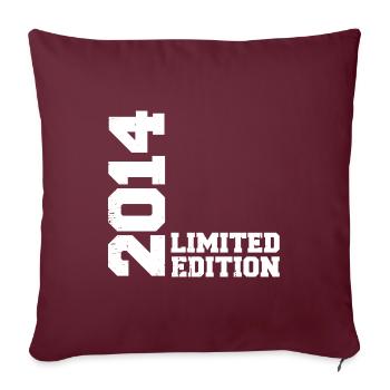 Cadeau Anniversaire Millésime 2014 Classique 2014 - Housse de coussin décorative 45 x 45 cm - bordeaux - Devant