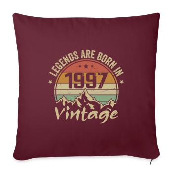 Cadeau Anniversaire 1997 Vintage 1997 Retro 1997 - Housse de coussin décorative 45 x 45 cm - bordeaux - Devant