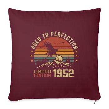 Vintage 1952 Edition Limitée 1952 Retro 1952 - Housse de coussin décorative 45 x 45 cm - bordeaux - Devant
