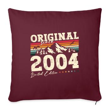 20ème Anniversaire Original 2004 Millésime 2004 - Housse de coussin décorative 45 x 45 cm - bordeaux - Devant