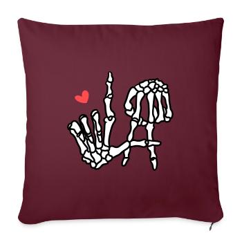 J’aime Los Angeles Skeleton Hands Destination USA - Housse de coussin décorative 45 x 45 cm - bordeaux - Devant
