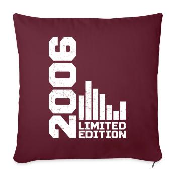 Millésime 2006 Cadeau d’anniversaire 2006 Année 2006 - Housse de coussin décorative 45 x 45 cm - bordeaux - Devant