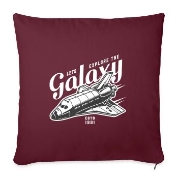 Lassen Sie uns den Galaxy-Raumschiff-Astronauten erkunden - Sofakissenbezug 45 x 45 cm - Burgunderrot - Vorne