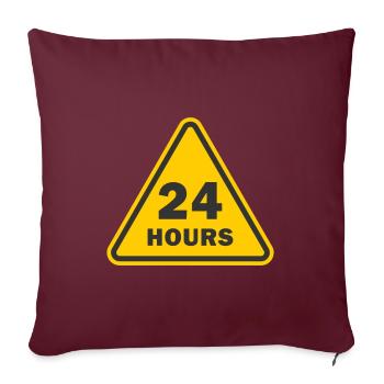 Service 24h/24 et 7j/7 - Housse de coussin décorative 45 x 45 cm - bordeaux - Devant