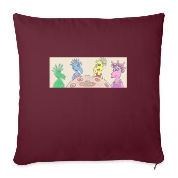 Espace nombril à Dinner Shirt Mug Cappy - Housse de coussin décorative 45 x 45 cm - bordeaux - Devant
