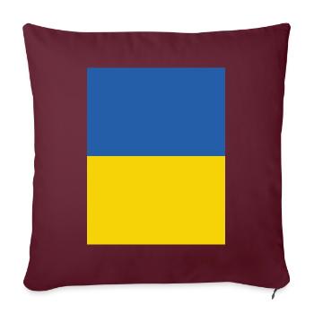 Solidarité avec l’Ukraine - Housse de coussin décorative 45 x 45 cm - bordeaux - Devant