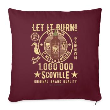 Chili Design Sauce Chili 1 000 000 Scoville - Housse de coussin décorative 45 x 45 cm - bordeaux - Devant