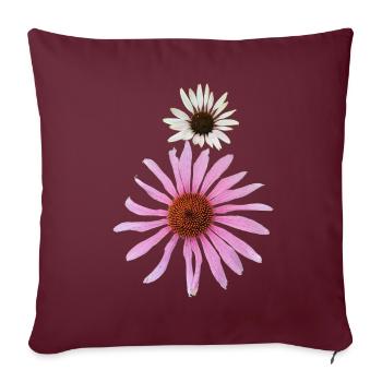 Der Sonnenhut (Enchinacea) - Sofakissenbezug 45 x 45 cm - Burgunderrot - Vorne