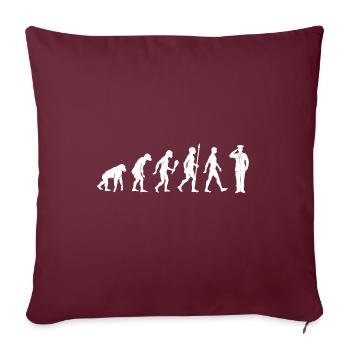 Drôle marin Evolution Matelot idée cadeau - Housse de coussin décorative 45 x 45 cm - bordeaux - Devant
