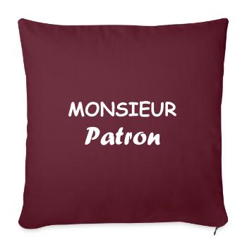 Monsieur Patron - Housse de coussin décorative 45 x 45 cm - bordeaux - Devant