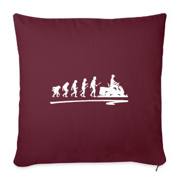 Jardinage Evolution Tondeuse à gazon - Housse de coussin décorative 45 x 45 cm - bordeaux - Devant