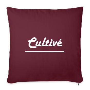 Cultivé - Housse de coussin décorative 45 x 45 cm - bordeaux - Devant