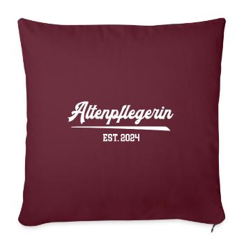 Altenpflegerin 2024 Pflegerin Beruf Altenpflege - Sofakissenbezug 45 x 45 cm - Burgunderrot - Vorne