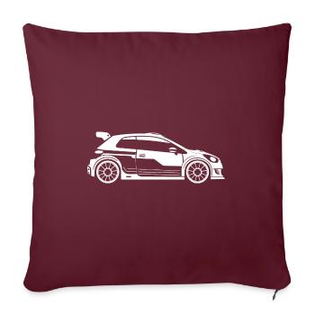 Voiutre de rallye - Housse de coussin décorative 45 x 45 cm - bordeaux - Devant