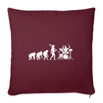 Drummer Evolution Drum Music Lover Drumming Drumme - Sofakissenbezug 45 x 45 cm - Burgunderrot - Vorne
