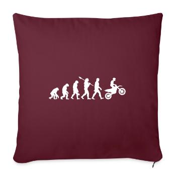 Evolution Graphic Dirt Biker Motorcycle Enduro Mot - Sofakissenbezug 45 x 45 cm - Burgunderrot - Vorne