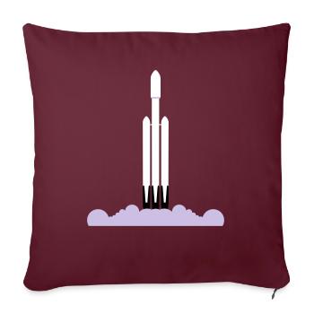 Rakete Falcon Heavy Space X - Sofakissenbezug 45 x 45 cm - Burgunderrot - Vorne