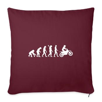 Evolution Graphic Dirt Biker Motorcycle Enduro Mot - Sofakissenbezug 45 x 45 cm - Burgunderrot - Vorne