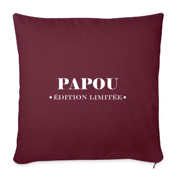 papou - Housse de coussin décorative 45 x 45 cm - bordeaux - Devant