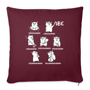 Cobaye - Housse de coussin décorative 45 x 45 cm - bordeaux - Devant