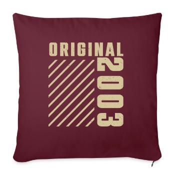 Original 2003 Authentic 2003 Vintage Bursdag - Housse de coussin décorative 45 x 45 cm - bordeaux - Devant