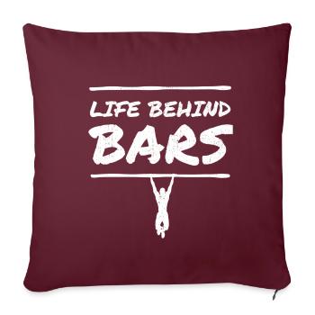 Calisthenics Bar Street Workout Muscle Up Geschenk - Sofakissenbezug 45 x 45 cm - Burgunderrot - Vorne