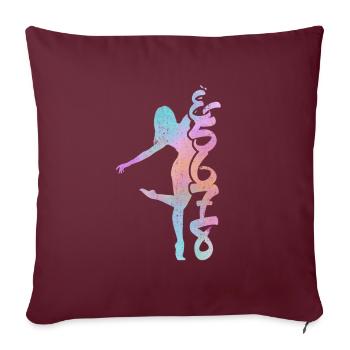 Danse Professeur de danse & 5 6 7 8 Standard Danse Cadeau - Housse de coussin décorative 45 x 45 cm - bordeaux - Devant