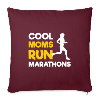 Cool Moms Run Marathons | Running Mothers - Sofakissenbezug 45 x 45 cm - Burgunderrot - Vorne