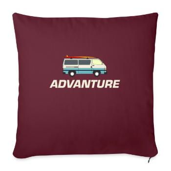 Van Life Van Dwellers Van Lifers - Housse de coussin décorative 45 x 45 cm - bordeaux - Devant